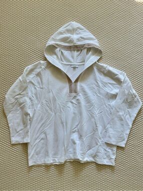 J. Jill Pure Jill Linen Blend Hooded Top